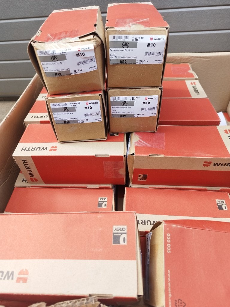 Zeskantmoer M10 - DIN 934 - verzinkt - 500 stuks - Wurth