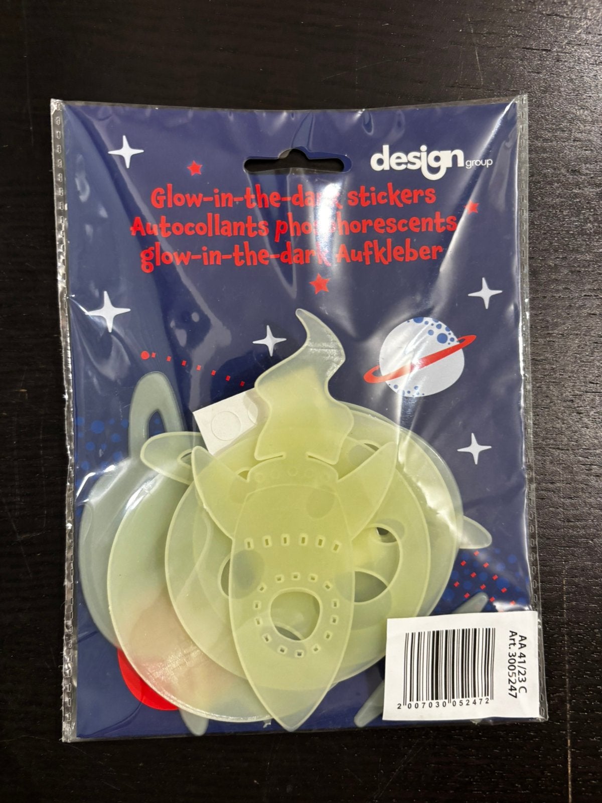 Glow in the dark stickers, Ophalen