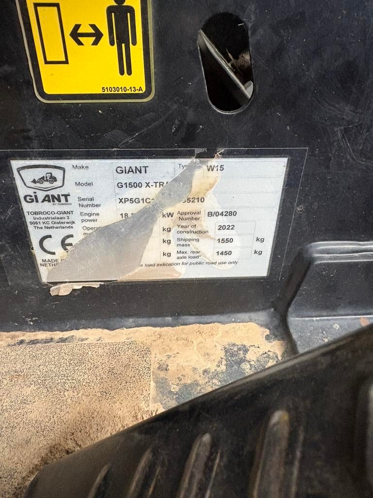 Kniklader giant G1500 X-Tra 2022, Articles professionnels, Enlèvement, Chargeuse sur pneus ou Chouleur