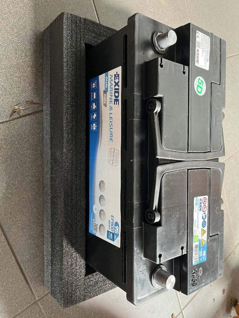 Exide ep800 agm accu 95Ah mobilehome, Ophalen, Gebruikt