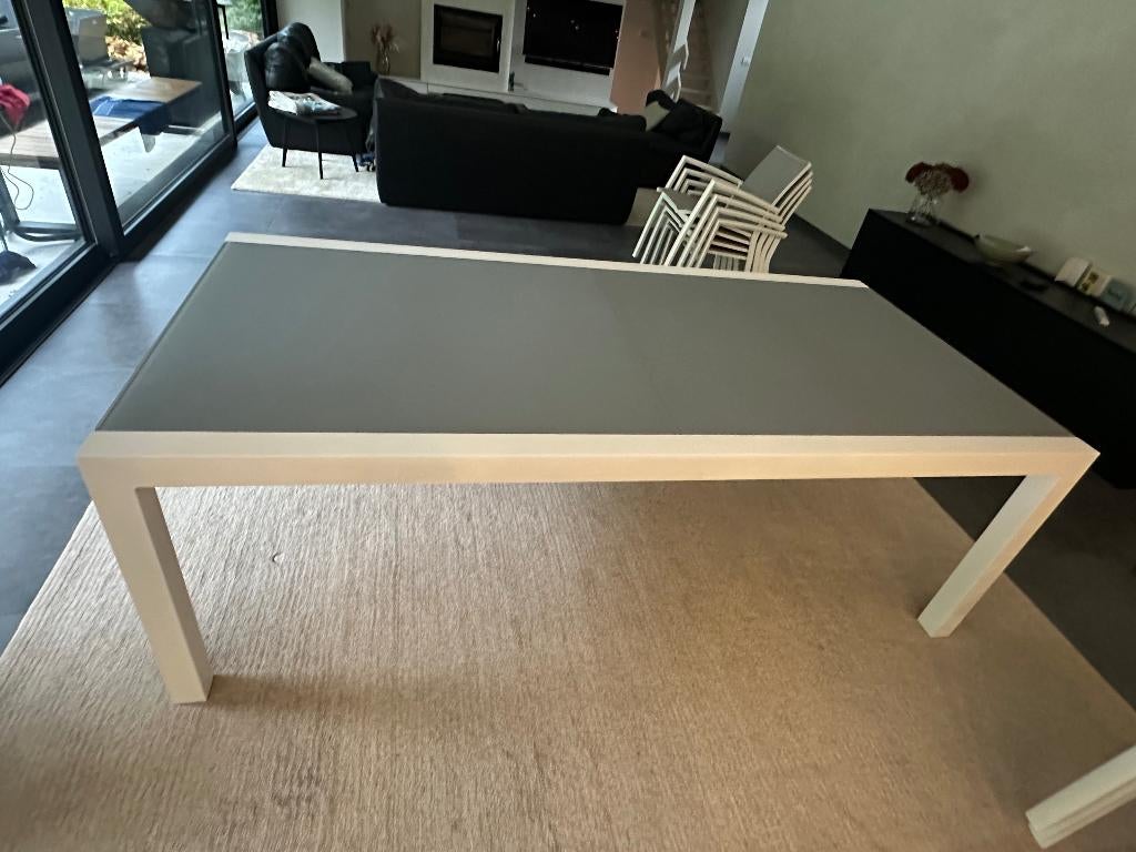 terrastafel uitschuifbaar, Ophalen, Zo goed als nieuw, Rechthoekig, Aluminium