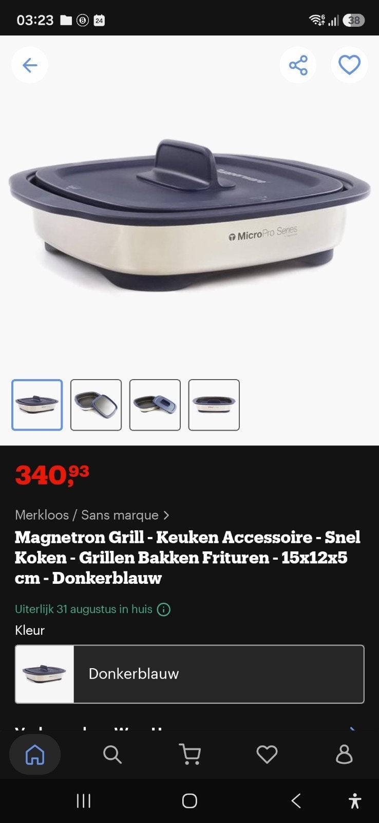 tupperware micro pro grill, Huis en Inrichting, Keuken | Tupperware, Ophalen, Blauw, BPA-vrij, Zo goed als nieuw