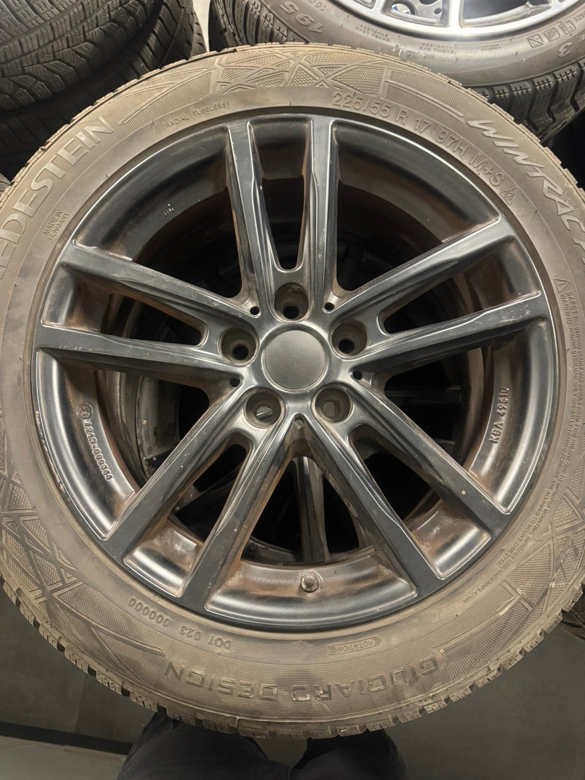 4 jantes RIAL 17” + pneus hiver Vredestein 225/55 R17, Pneus hiver, Enlèvement, Pneu(s), 17 pouces
