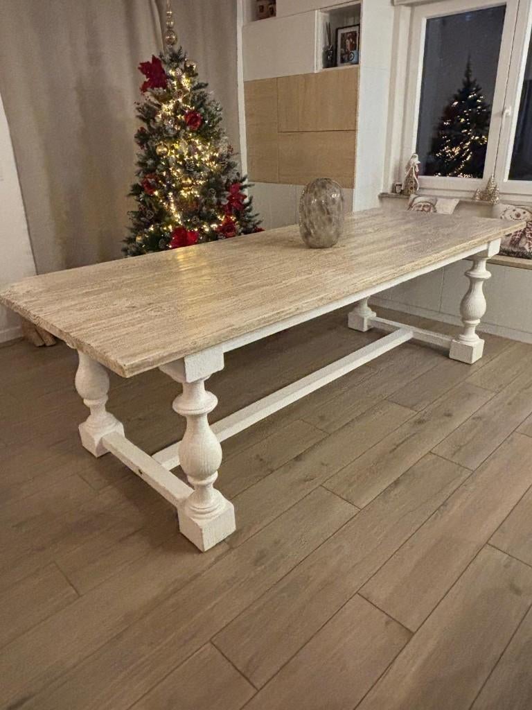 Table à manger en bois clair 6/8P(Maison du monde), Maison & Meubles, Comme neuf, Rectangulaire, Autres essences de bois, 200 cm ou plus