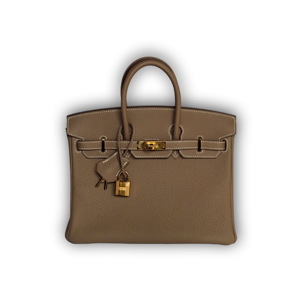 Hermès Birkin 25 Étoupe Togo Gold Hardware, Handtassen en Accessoires, Tassen | Damestassen, Ophalen of Verzenden