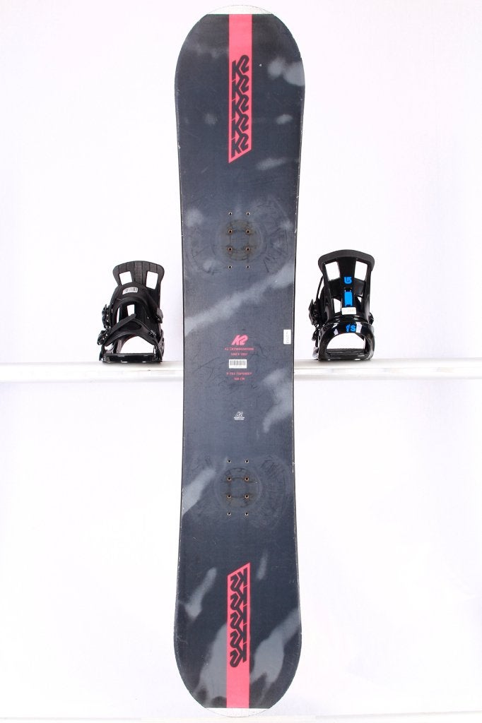 160 cm snowboard K2 EST. 87, p-tex topsheet, Black/red, FLAT, Verzenden, Gebruikt, Board