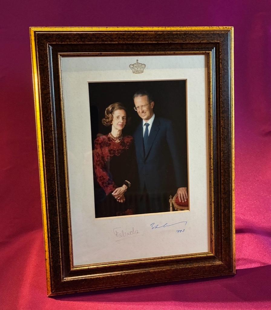 Gehandtekend portret  Koning Boudewijn & Koningin Fabiola., Verzamelen, Ophalen of Verzenden, Zo goed als nieuw, Overige typen