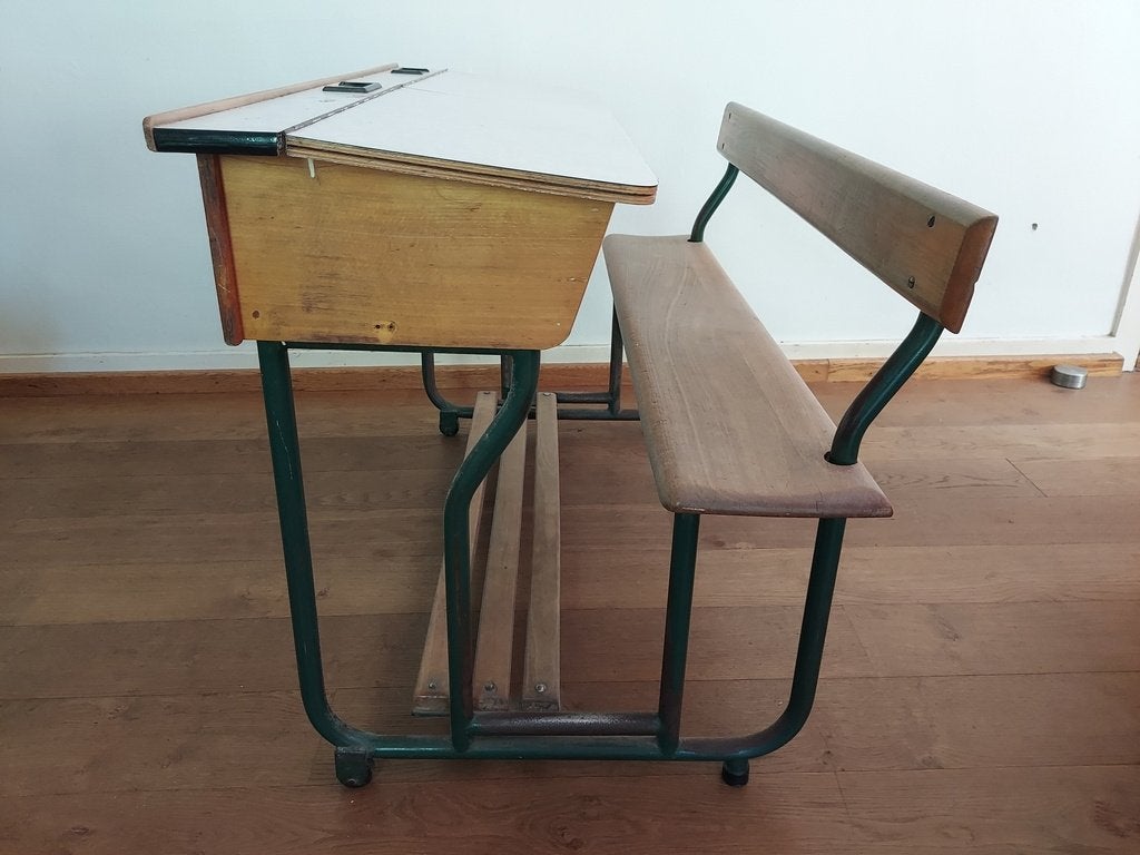 lessenaar / schoolbank, Avec roues, 121 cm, Enlèvement, Utilisé