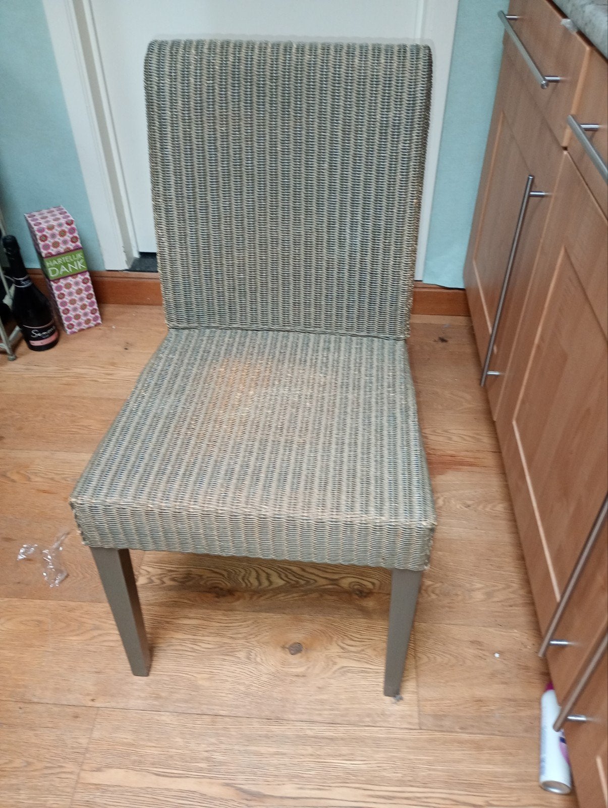 4 chaises de salle à manger, Enlèvement, Utilisé, Brun, Osier ou Rotin