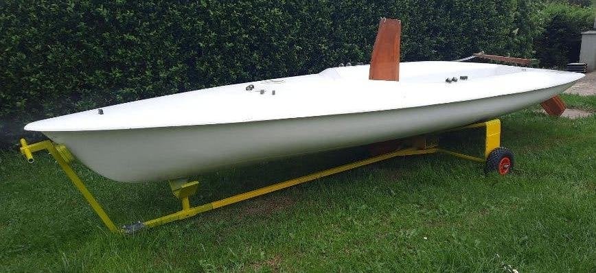 Keltic bijboot van 4m20, Watersport en Boten, Open zeilboten, Gebruikt, Overige merken, Overige typen, Polyester, Grootzeil, Zelflozend