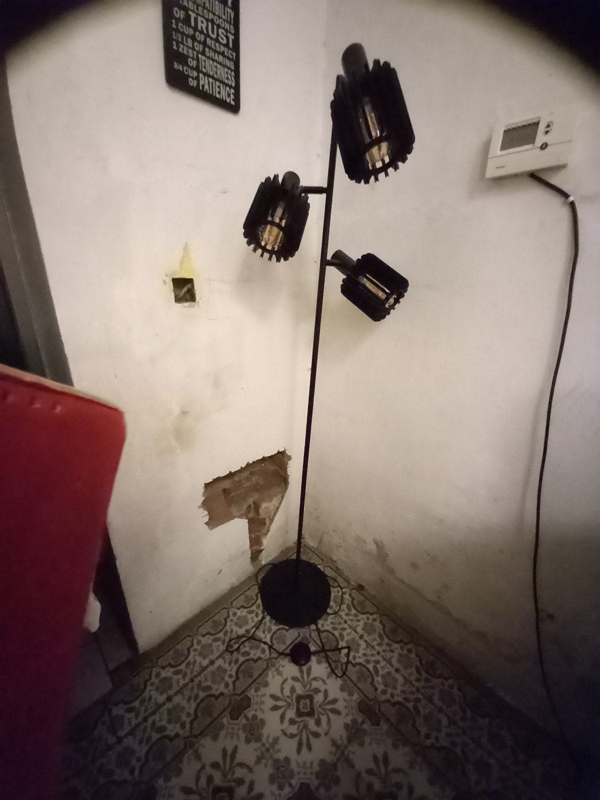 Lampadaire moderne, Ophalen