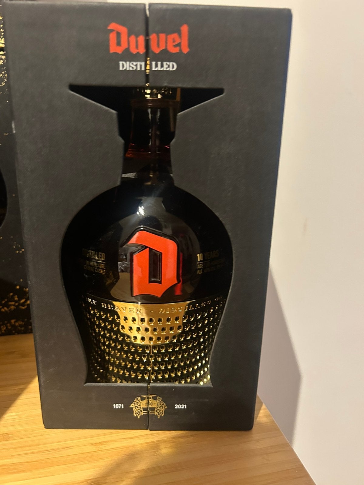 Duvel Distilled Celebration Bottle 2021, Verzamelen, Ophalen, Zo goed als nieuw