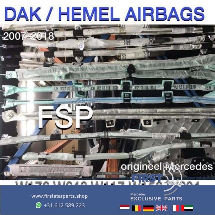 dak airbag Mercedes A B C CLA GLA E M ML S Klasse L/R hemel, Gebruikt, -, -, Ophalen of Verzenden