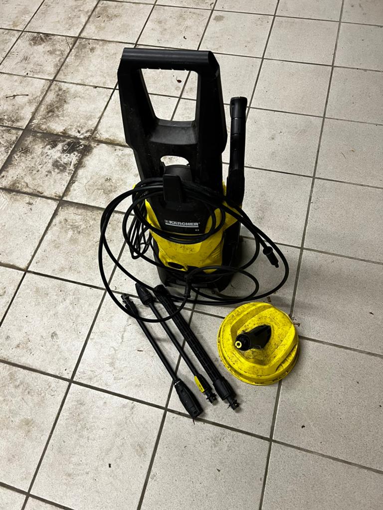 Karcher K3 met terrasreiniger, Ophalen, Gebruikt, Elektrisch, Met regelbare waterdruk