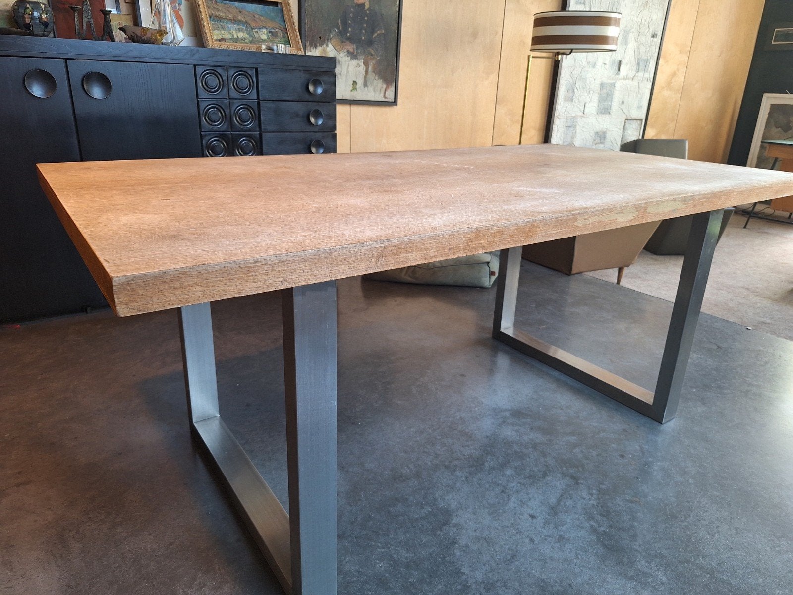 Mooie heel stevige eettafel, Huis en Inrichting, Ophalen, Gebruikt, Overige materialen, 50 tot 100 cm