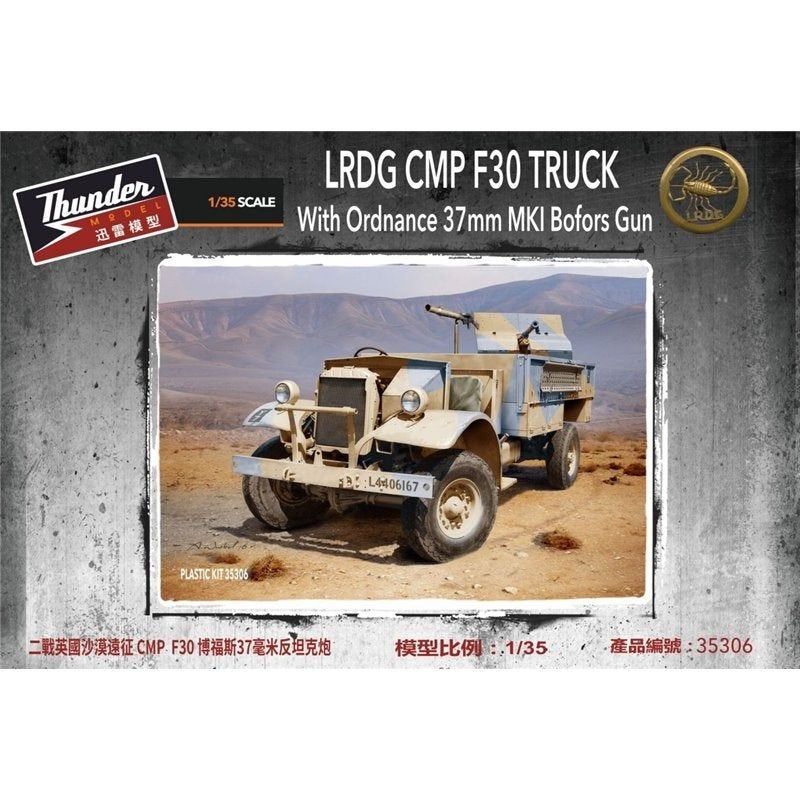 THUNDER MODEL 35306 LRDG F30 Gun truck  échelle 1/35, Hobby en Vrije tijd, Modelbouw | Auto's en Voertuigen, Overige merken, 1:32 tot 1:50
