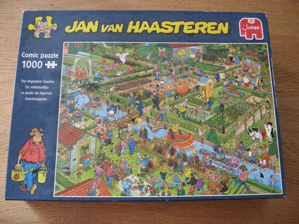 De Volkstuintjes Jan Van Haasteren Jumbo Puzzel 1000 st, Ophalen of Verzenden, 500 t/m 1500 stukjes, Nieuw, Legpuzzel