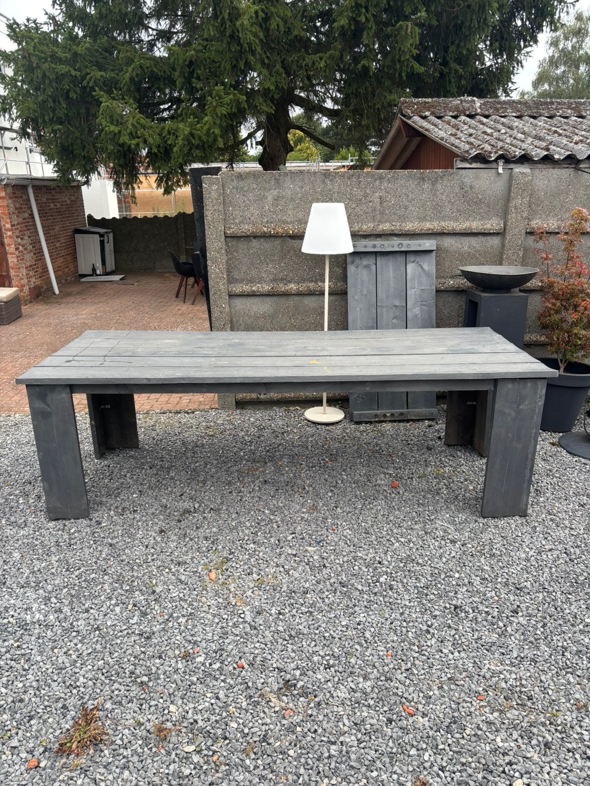 Table de jardin en bois d'échafaudage, Jardin & Terrasse, Tables de jardin, Enlèvement, Utilisé, Rectangulaire, Bois