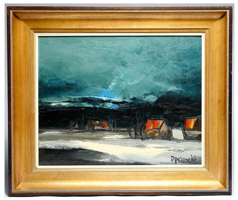 Paul Permeke – Gesigneerd sneeuwlandschap – 40×50, Antiek en Kunst, Ophalen of Verzenden