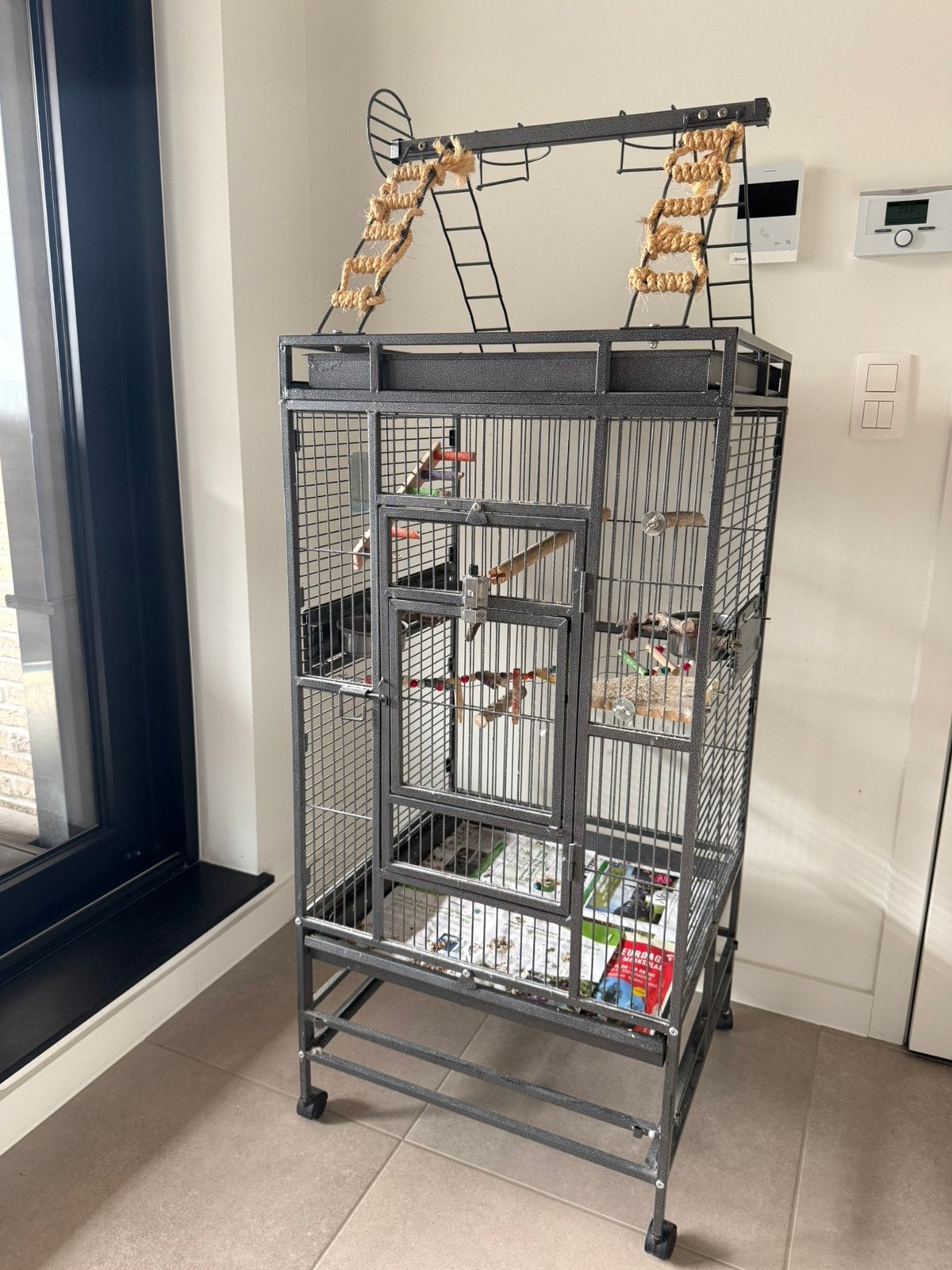Cage a oiseaux, Animaux & Accessoires, Enlèvement, Comme neuf, Métal, Cage à oiseaux