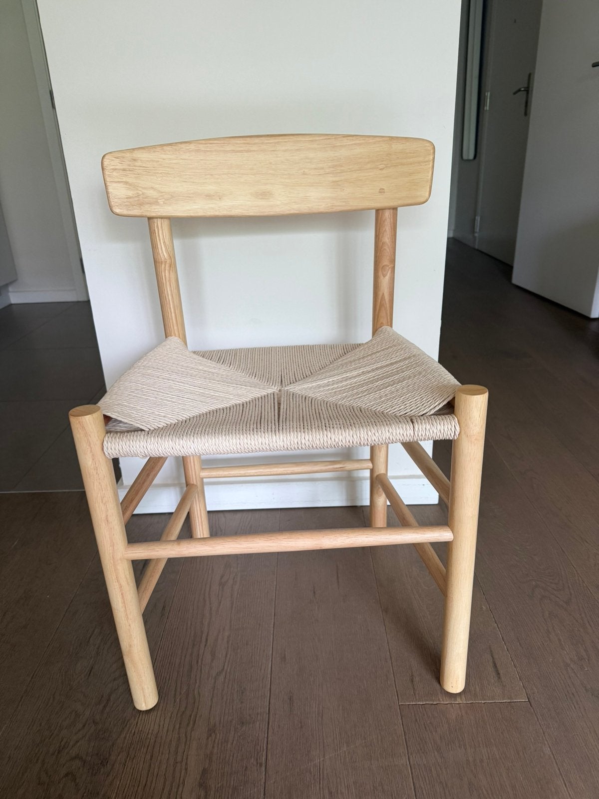 4 Nouvelles chaises de salle à manger en chêne 3 + 1, Maison & Meubles, Chaises, Comme neuf, Enlèvement