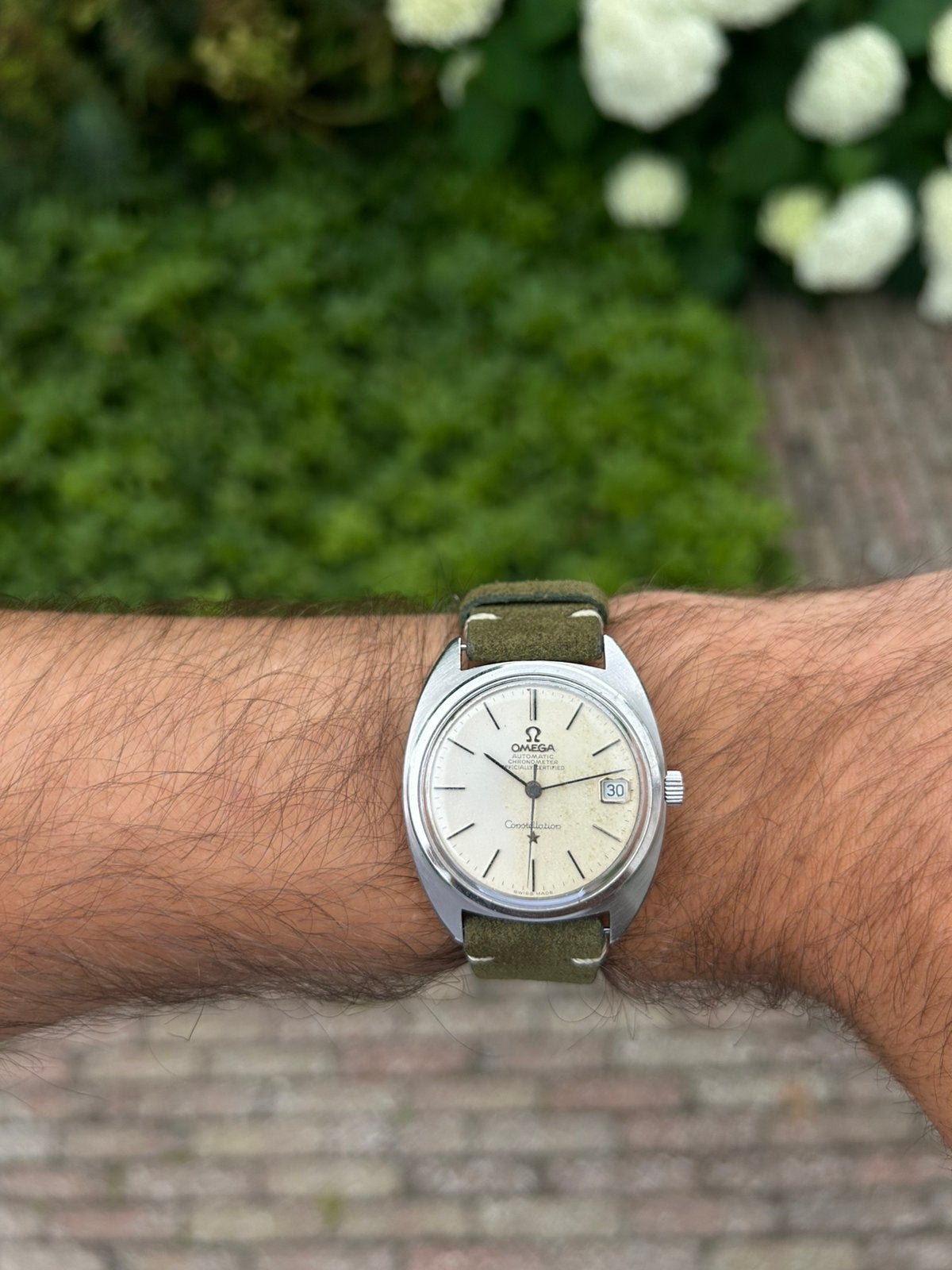 Omega constellation, Staal, Met bandje, Polshorloge, Ophalen of Verzenden