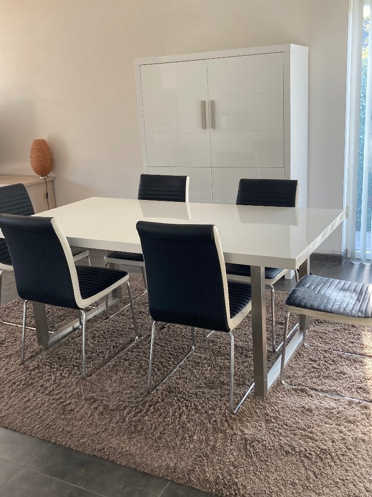 Eetkamertafel, Enlèvement, Comme neuf, Modern, 4 à 6 chaises
