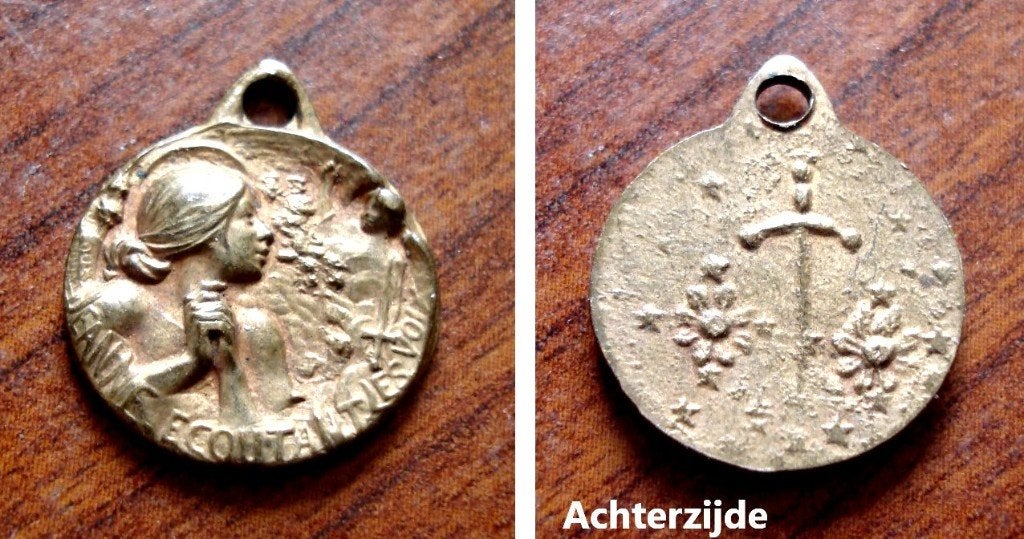 Medaille Jeanne ecoutant les voix (Jeanne d'Arc), Envoi, Comme neuf, Autres types, Christianisme | Catholique