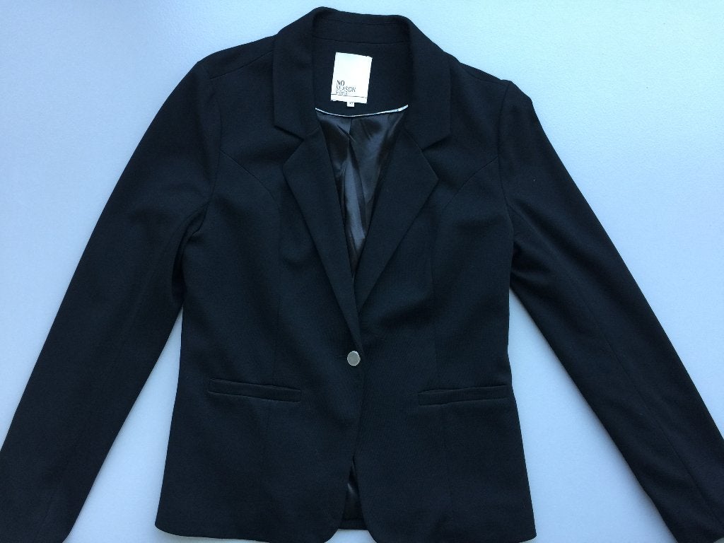 zwarte blazer No Season, maat 42, Enlèvement ou Envoi, Comme neuf, Taille 42/44 (L)