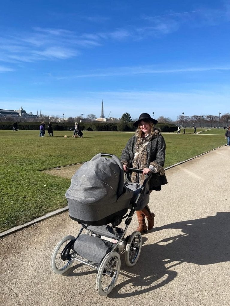First kinderwagen Panorama, Kinderen en Baby's, Buggy's, Zo goed als nieuw, Overige merken, Regenhoes, Verstelbare rugleuning