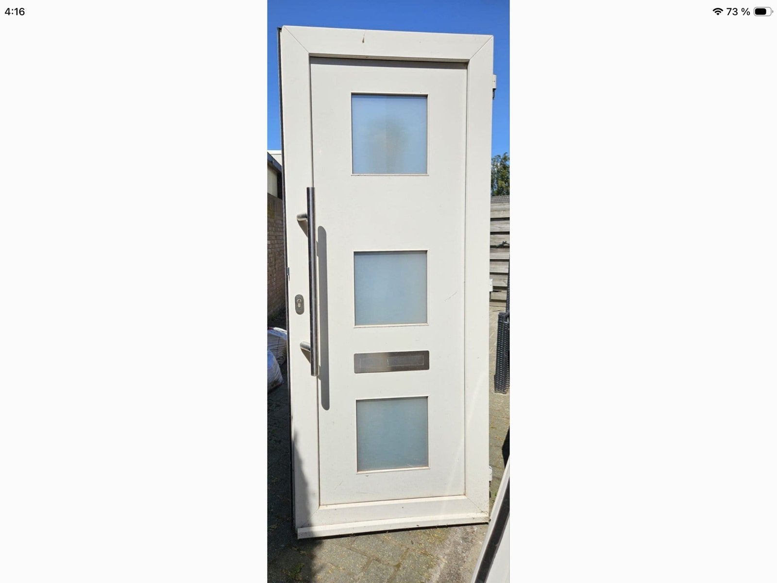 Porte extérieure en pvc, Bricolage & Construction, Châssis & Portes coulissantes, Enlèvement, Comme neuf