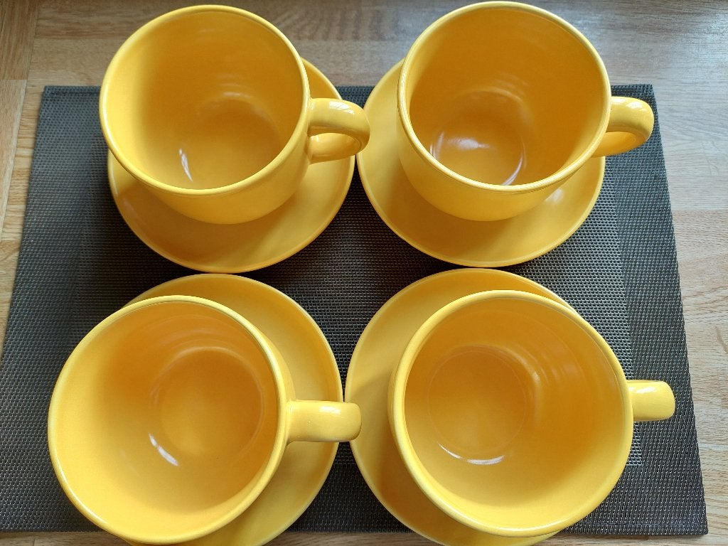 Cosy soepkop met oor en onderbord – 4 stuks - nieuw, Overige merken, Keramiek, Nieuw, Ophalen of Verzenden