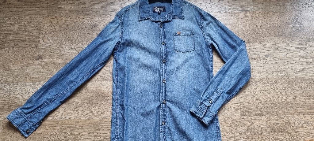 blauw jeanshemd Urban Wave maat 176, Kinderen en Baby's, Kinderkleding | Maat 176, Urban wave, Overhemd of Blouse, Ophalen of Verzenden
