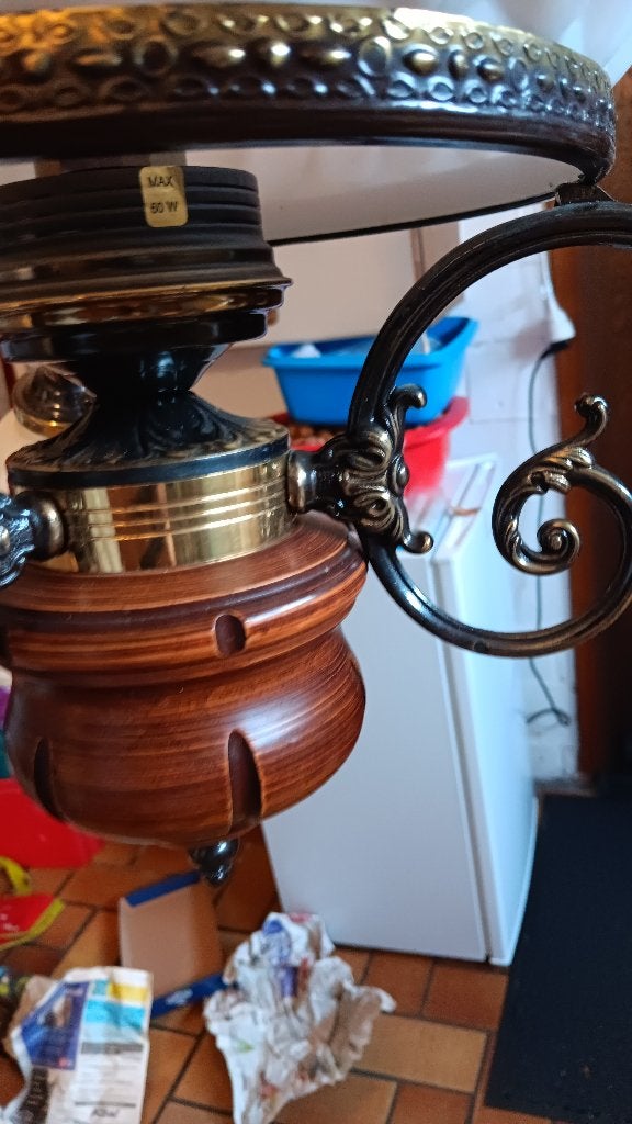 Kroonluster, Ophalen, Retro, klassiek,  landelijk, vintage, Italiaans (murano), E27 (groot), Zo goed als nieuw