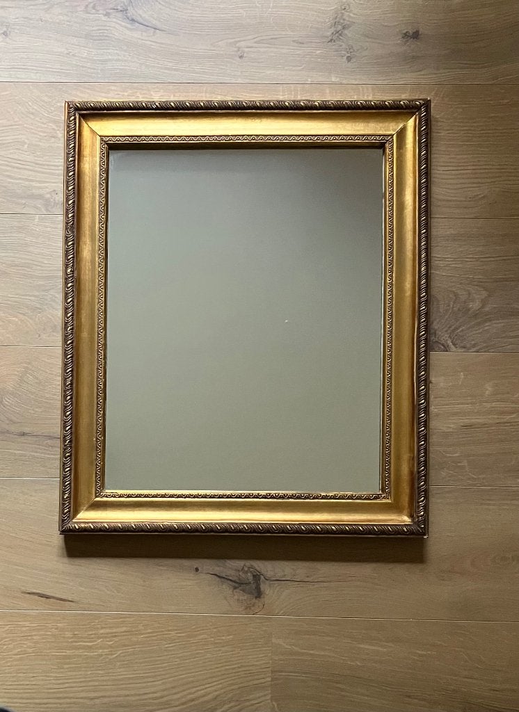 Oude vintage spiegel goudkleurig, Antiek en Kunst, Ophalen