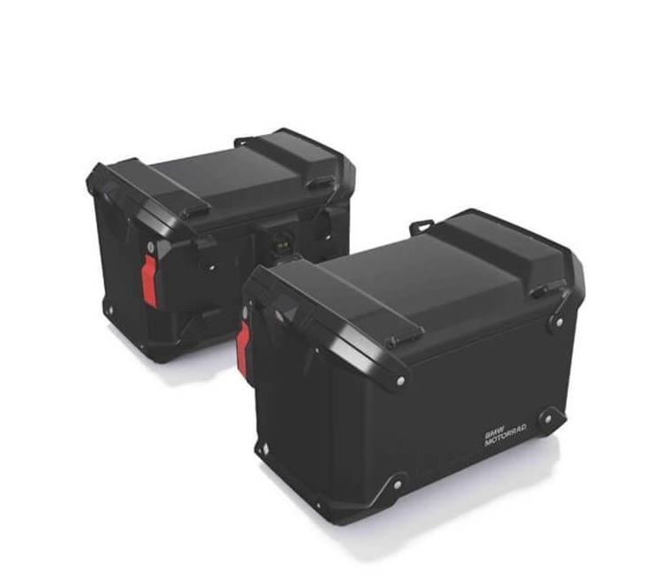 BMW R1300GSA Alu kofferset zwart 36,5 l + 37 l + usb, Ophalen, Gebruikt