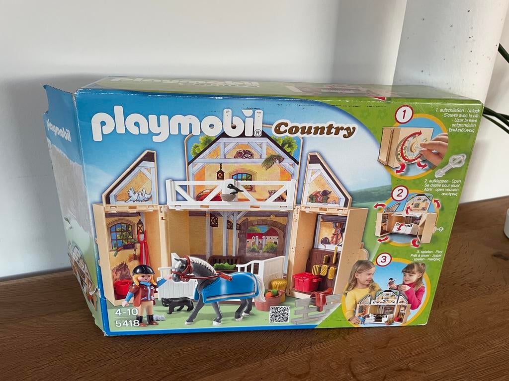 Playmobil Country 5418 - speelbox paardenstal, Enlèvement ou Envoi, Comme neuf