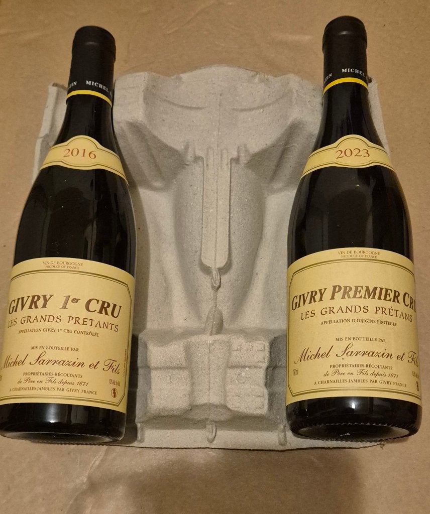 Vin Bourgogne - Michel Sarrazin - Givry 1er Cru, Neuf, Enlèvement ou Envoi, Pleine, Vin rouge