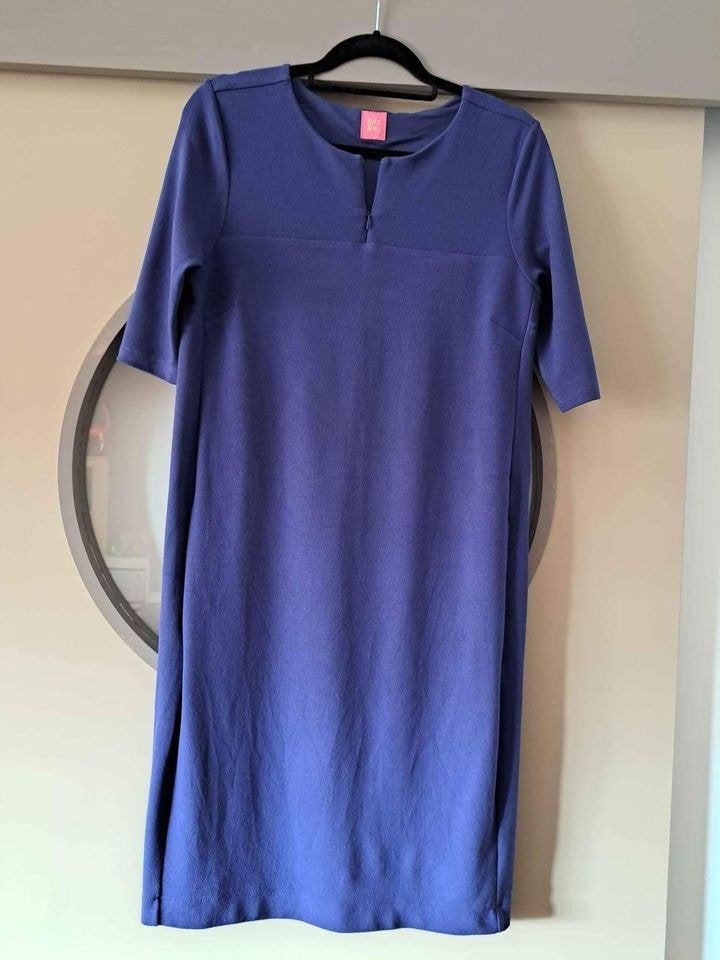 Kyra & Ko, blauwe jurk mt L, Kleding | Dames, Jurken, Zo goed als nieuw, Maat 42/44 (L), Blauw, Boven de knie, Ophalen of Verzenden