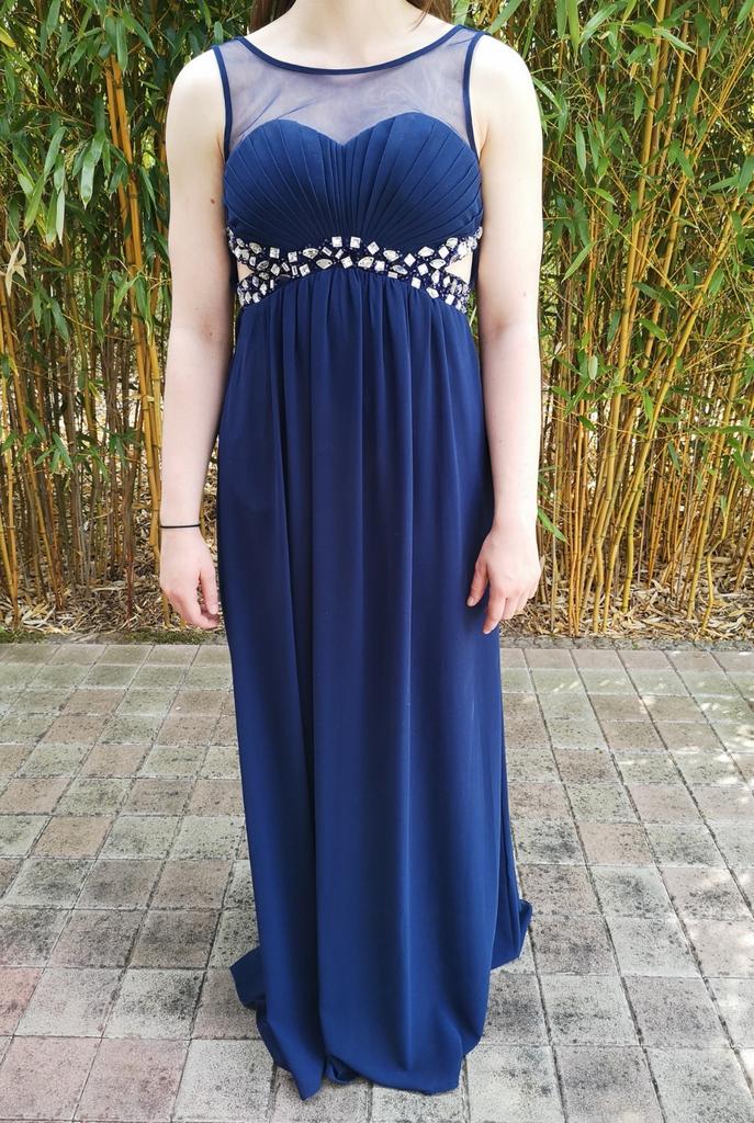 Longue robe de bal bleue taille S, Robe de gala, Enlèvement ou Envoi, Taille 36 (S), Comme neuf