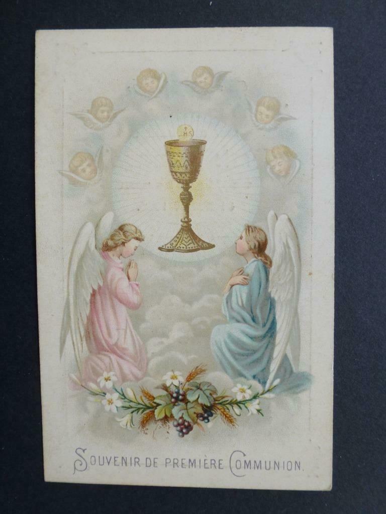 bidprentje eerste Communie Maldegem 1895 Aline Van Nieuwenhu, Verzamelen, Bidprentjes en Rouwkaarten, Verzenden, Bidprentje