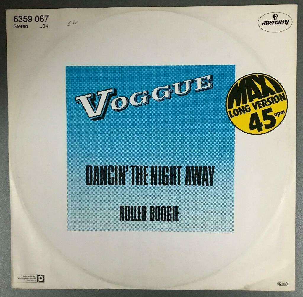Vinyle de Voggue: "Dancin' the night away/Roller Boogie" -, Enlèvement ou Envoi, Utilisé, Autres genres, Maxi single