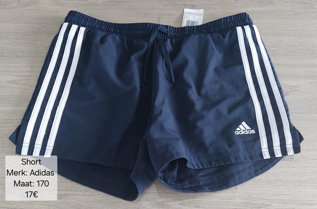 Sport short unisex: Adidas maat 170 (NIEUW + LABEL), Neuf, Adidas, Garçon ou Fille, Enlèvement ou Envoi