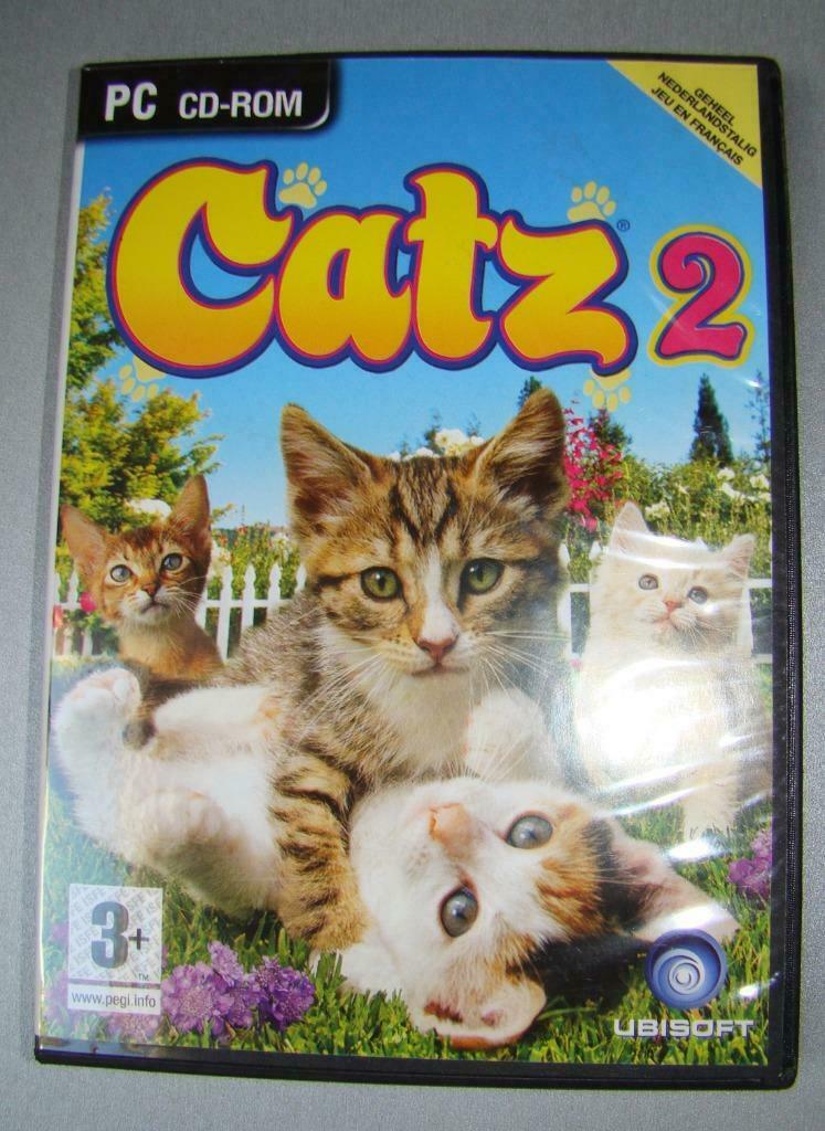 Frans Engels Duits … oefenen met pc-spel Catz 2 cd-rom 3+, Ophalen of Verzenden, Zo goed als nieuw, Taalcursus, Windows