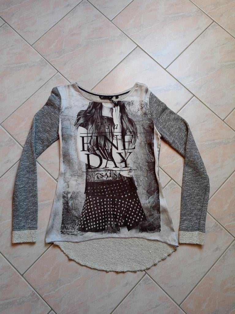 Blouse à manches longues, Kleding | Dames, Verzenden, Maat 36 (S), Grijs, Salsa