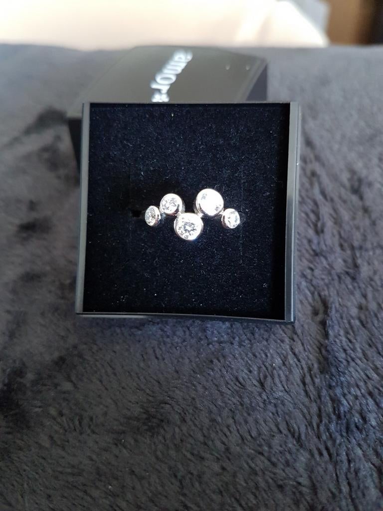 Zilveren ring van Nona maat 52, Met kristal, Ophalen of Verzenden, Zo goed als nieuw, Dame