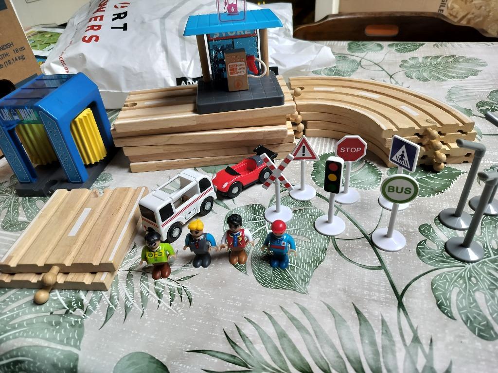 Houten autobaan, Ophalen, Gebruikt, Rij- of Hobbelspeelgoed