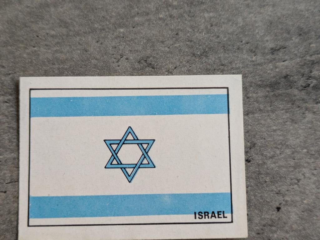 PANINI WORLD CUP MEXICO 70 VLAG ISRAEL ORIG.PLAATJE voetbal, Envoi, Comme neuf, Image