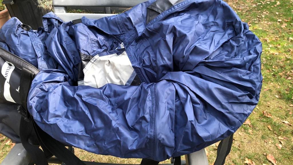 Blauwe tent, Caravans en Kamperen, Ophalen, Zo goed als nieuw, Tot en met 4