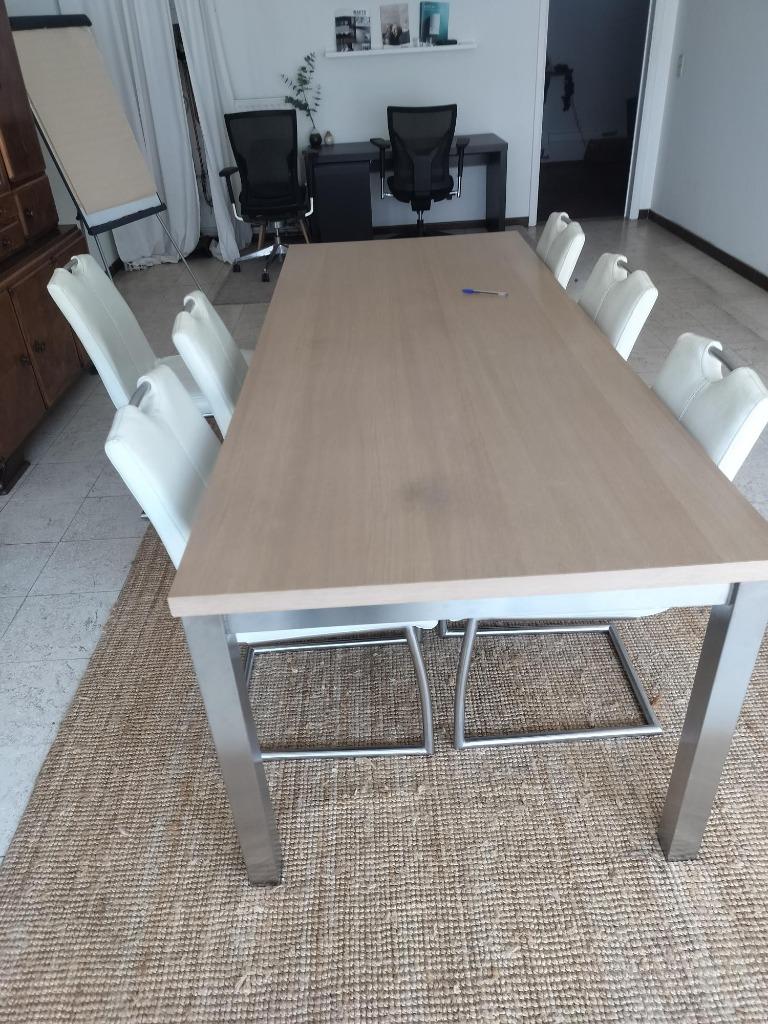 eettafel, Huis en Inrichting, Tafels | Eettafels, Ophalen, Gebruikt, 200 cm of meer, 50 tot 100 cm